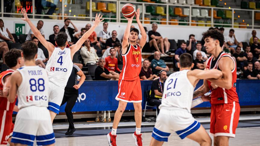 Quarta posició per a Tazo, Villarejo i Viguer en l'Eurobasket U18M