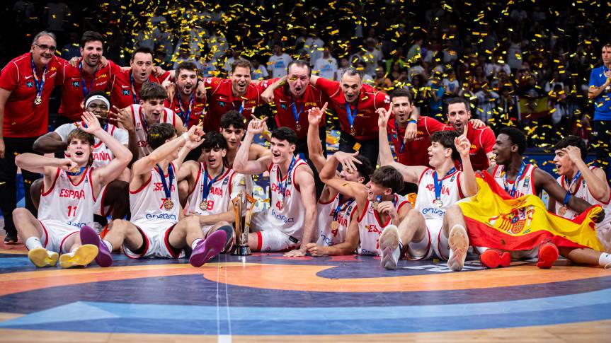 Álex Blanco, FIBA U18 EuroBasket champion; Piath Gabriel, bronze medalist at the Women's AfroBasket