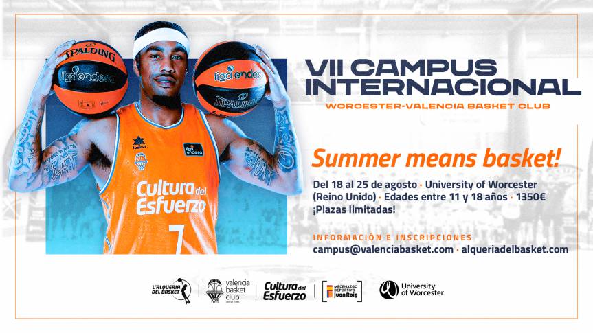 7th edition of Valencia Basket and University of Worcester International Camp in the United Kingdom