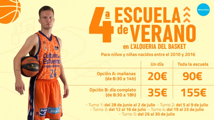 Llega la IV Escuela de Verano en L’Alqueria del Basket