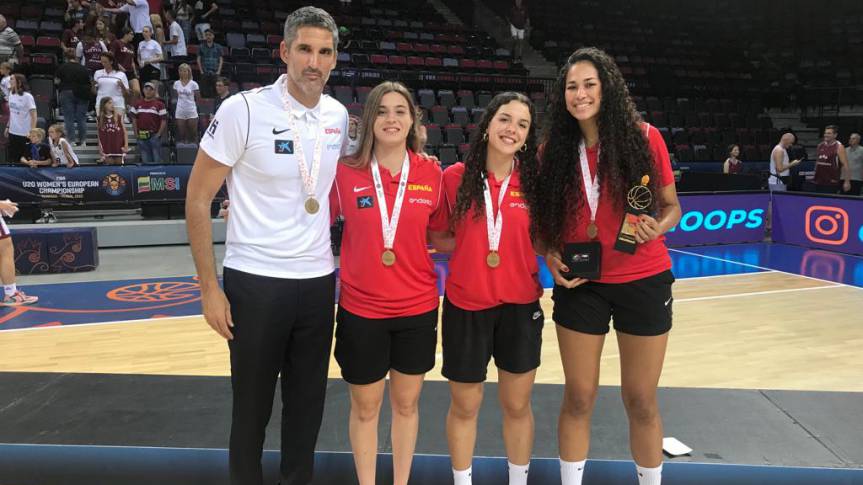 Contell, Buenavida, Morro y Burgos, bronce en el Europeo U20F