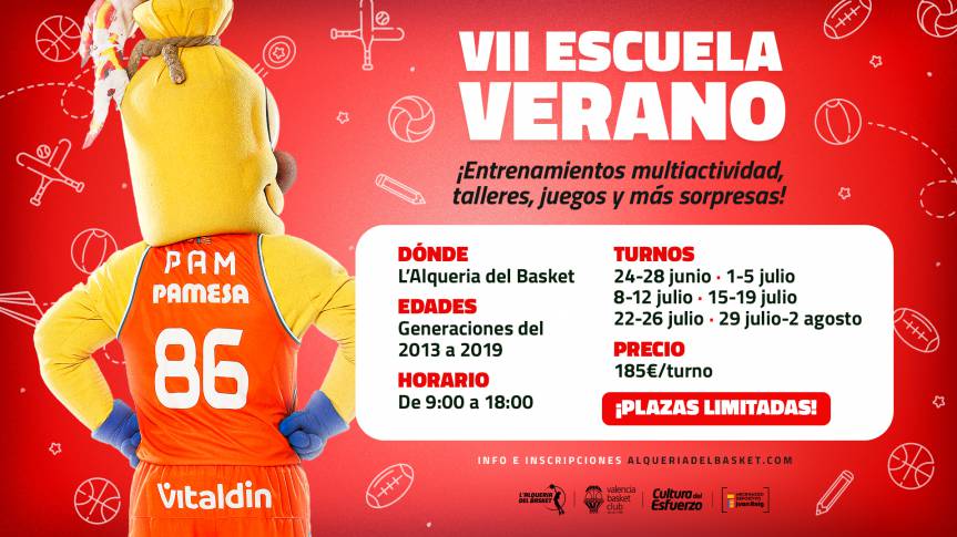 Deporte y diversión en la VII Escuela de Verano en L’Alqueria del Basket