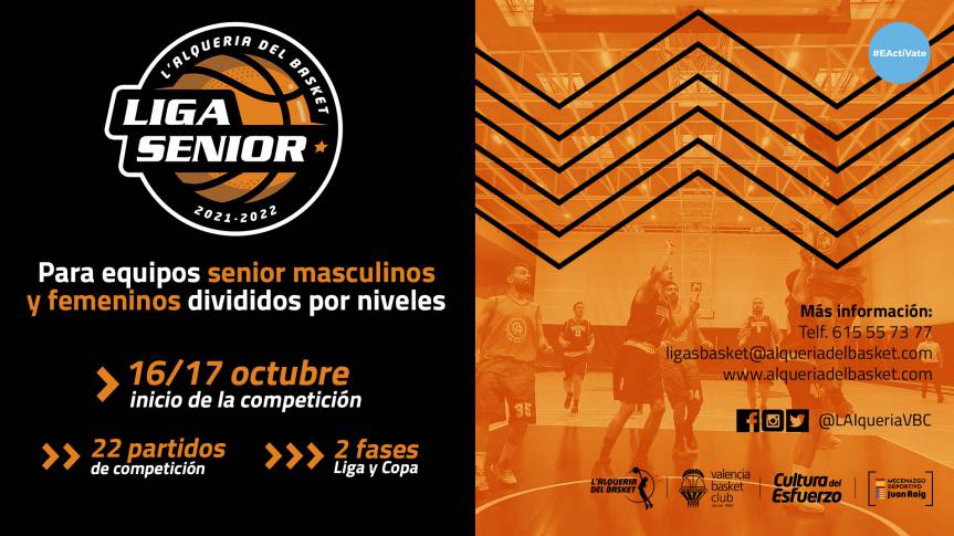 Torna la 3a edició de la Lliga Sènior de L’Alqueria del Basket