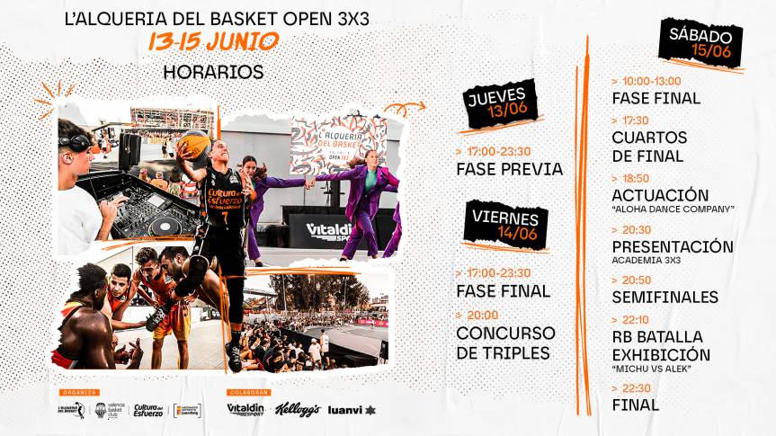 Los mejores equipos se citan en el Open 3x3 de L’Alqueria 