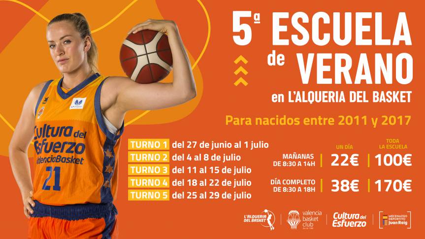 Se acerca la V Escuela de Verano en L’Alqueria del Basket