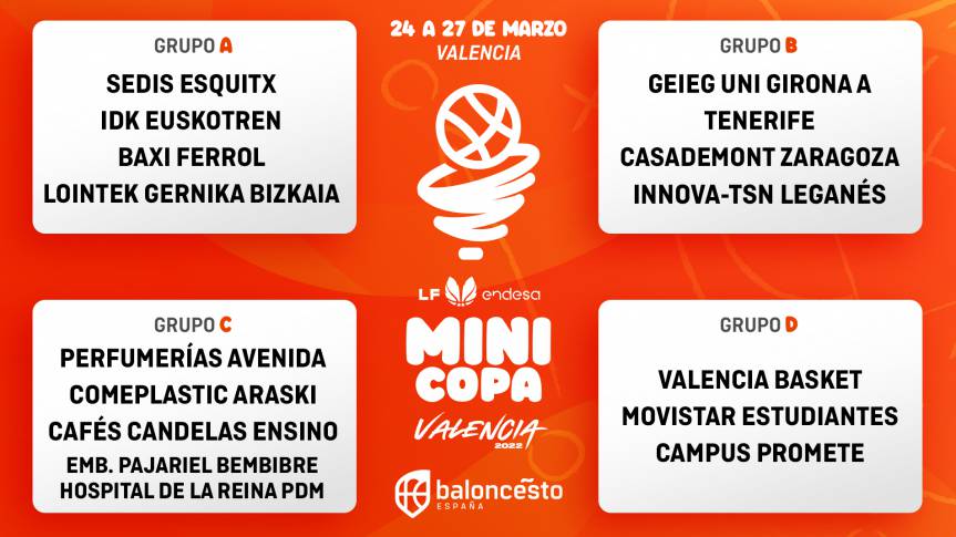 Valencia Basket already has rivals for the Minicopa LF Endesa