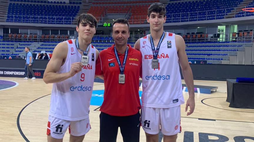 Lucas Marí, David Barberà y Julio Galcerán, plata en el Europeu U18M