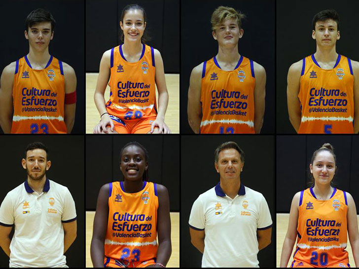 8 members of L'Alqueria del Basket, with the national team