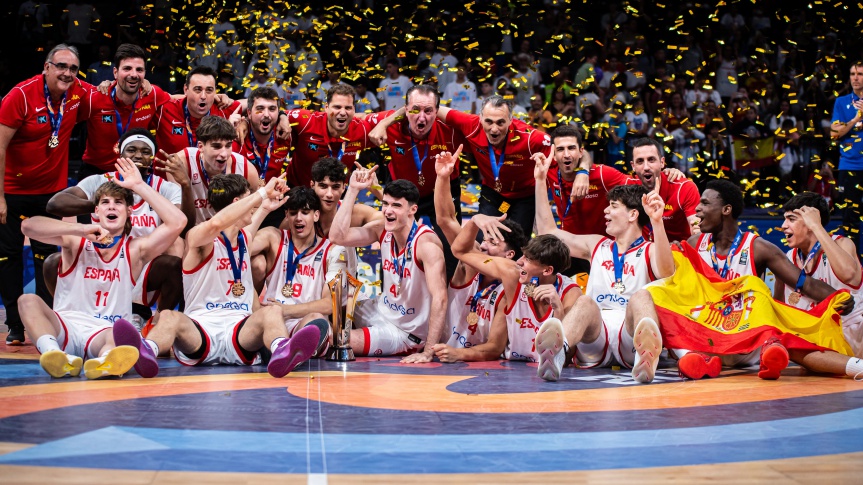 Álex Blanco, FIBA U18 EuroBasket champion; Piath Gabriel, bronze medalist at the Women's AfroBasket