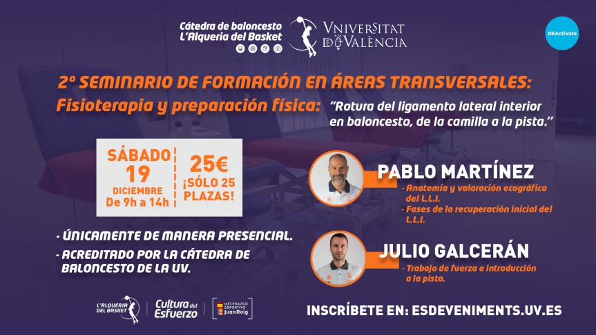 La Fisioterapia y la Preparación Física, protagonistas en el 2º seminario transversal