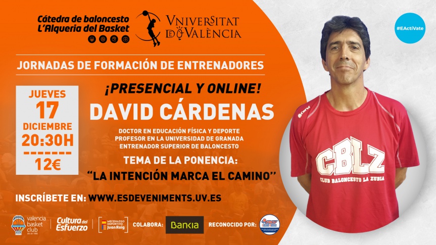 David Cárdenas, protagonista de la tercera jornada de formación de la Cátedra de Baloncesto 