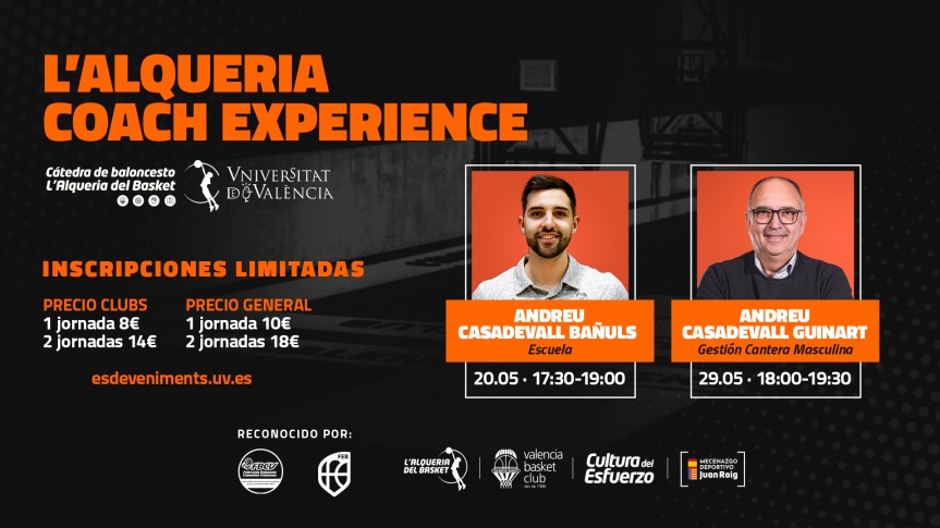 L'Alqueria del Basket hosts two new installments of Coach Experience this May