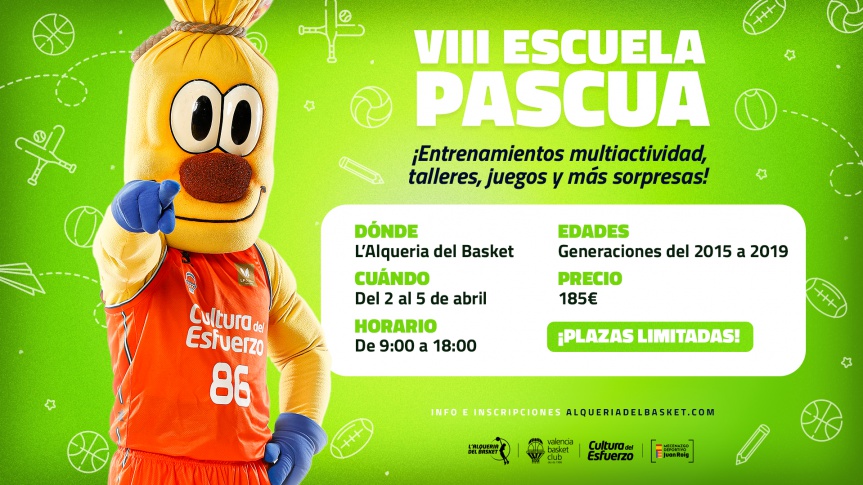 La VIII Escuela de Pascua llega a L’Alqueria del Basket