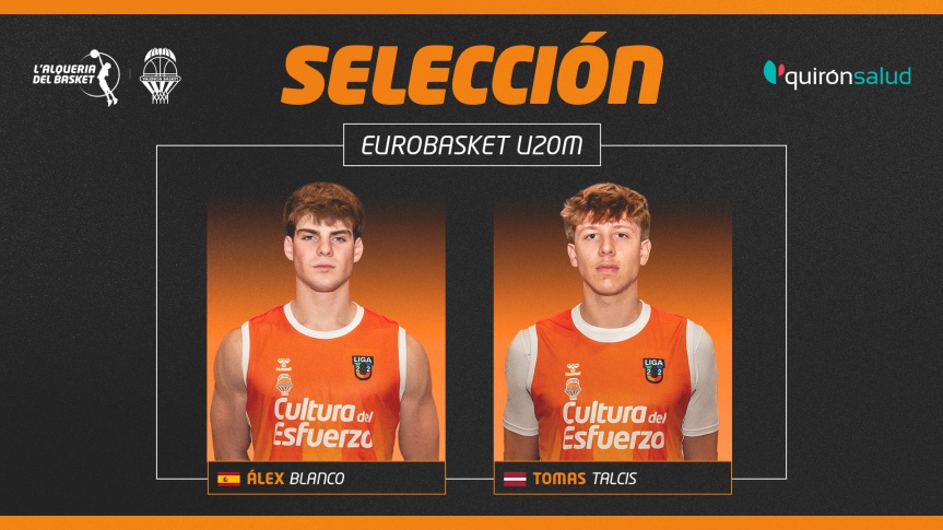 Blanco and Talcis to compete at the FIBA U20 EuroBasket