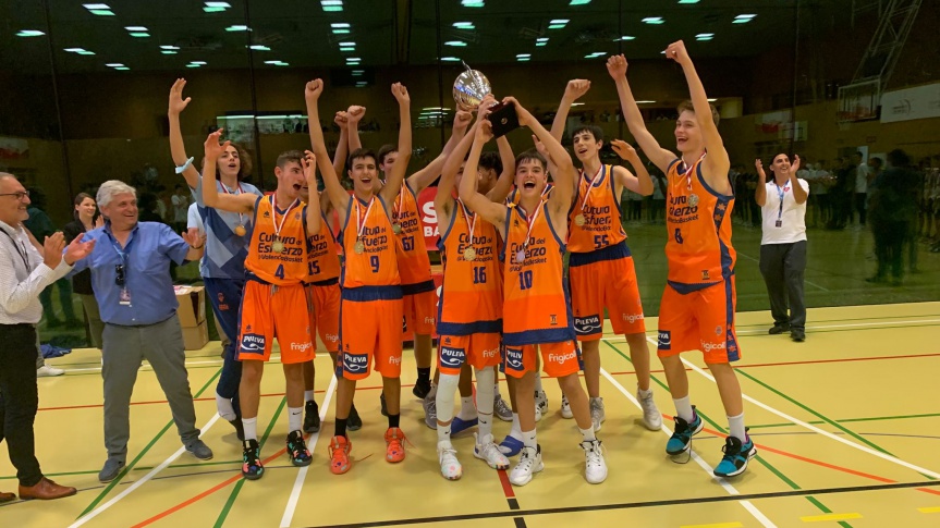 Men's U16 B and U14 B teams, champions of the Coupe Zana and Torneig U13 Vilafant 