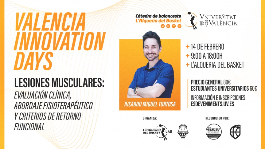 L’Alqueria Lab and the Basketball Chair promote a theoretical-practical seminar on physiotherapy for muscle injuries