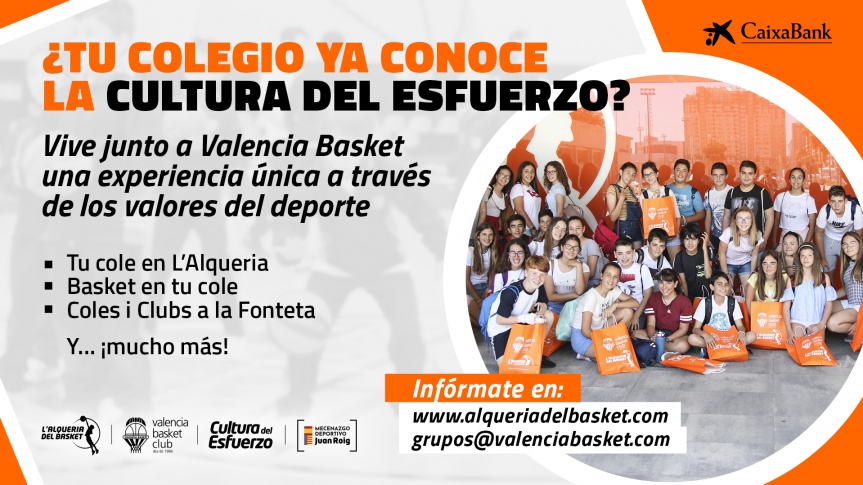 Valencia Basket lleva la Cultura del Esfuerzo a tu colegio