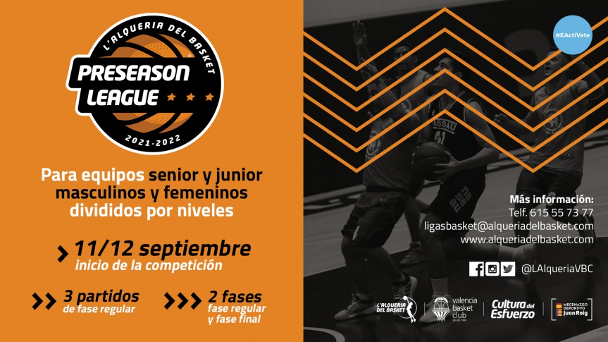 Arriba la primera Lliga de Pretemporada de L’Alqueria del Basket