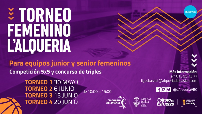 Valencia Basket estrena un nuevo Torneo Femenino en L’Alqueria del Basket
