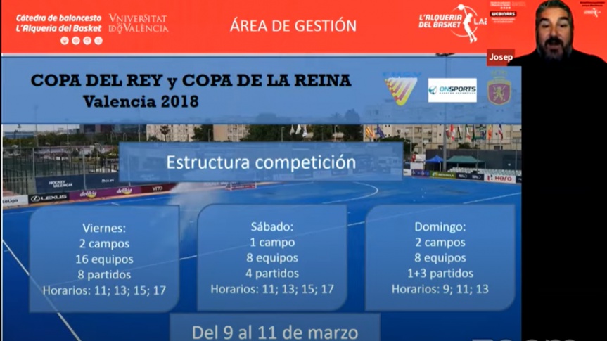 Josep Crespo protagonizó el segundo webinar de la Cátedra de Baloncesto L’Alqueria del Basket