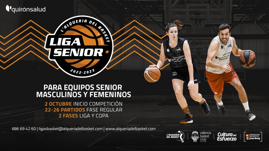 Se acerca la 4ª edición de la Liga Senior de L’Alqueria del Basket