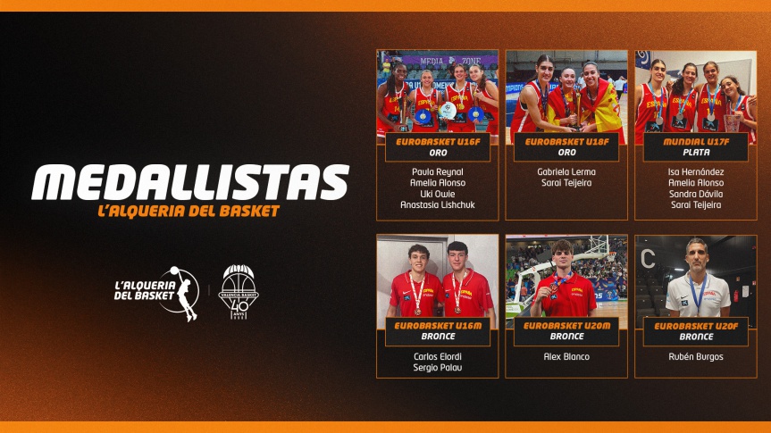 14 medallas para L’Alqueria en un verano de ensueño con la selección española